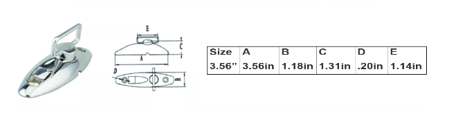 316 Quick Release Bimini Boating Hinge Mount Stainless Steel for Holding Bimini Straps/Webbing in Place on the Boat