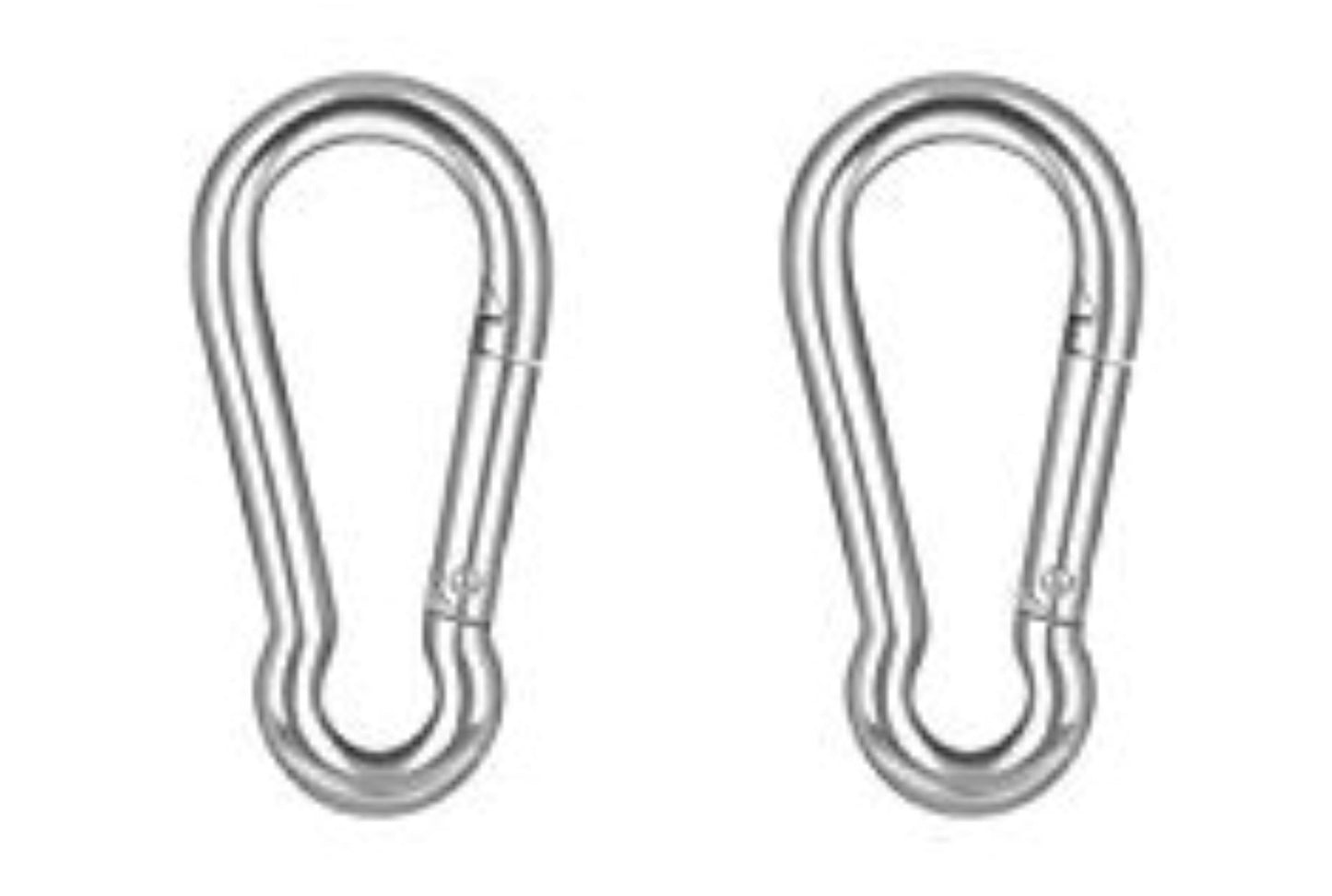 1/4 in Heavy Duty Carabiner Spring Snap Hook 2.36 in Tall x 1/4 in Diameter Zinc Plated Holds 660-940 LBS