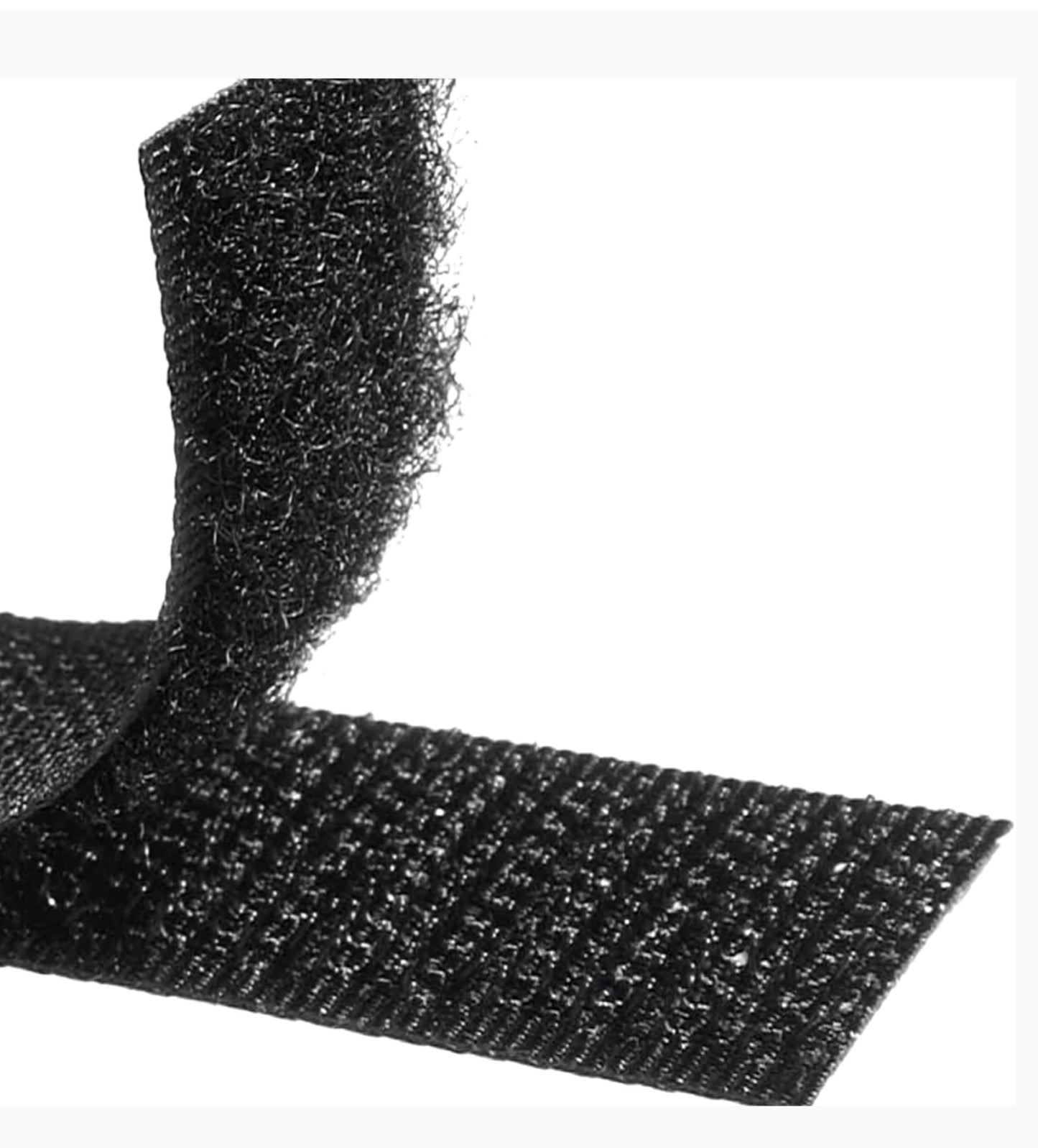 1", 1.5", 2", 3" & 4" Black Sew on (Hook and Loop Tape Set) Nylon Fabric Non-Adhesive Fastener Interlocking Tape