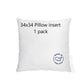 Southern Textiles Made in USA Throw Pillow Inserts, Premium 100% Cotton Sateen, 12",18",20",22",24",26",28"& 30"-2pks & 1 PK 34 inch & 32x39 inch