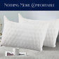 Quilted Standard/Queen or King Bed Sleeping Bed Pillows Lite Gray 2 Pack