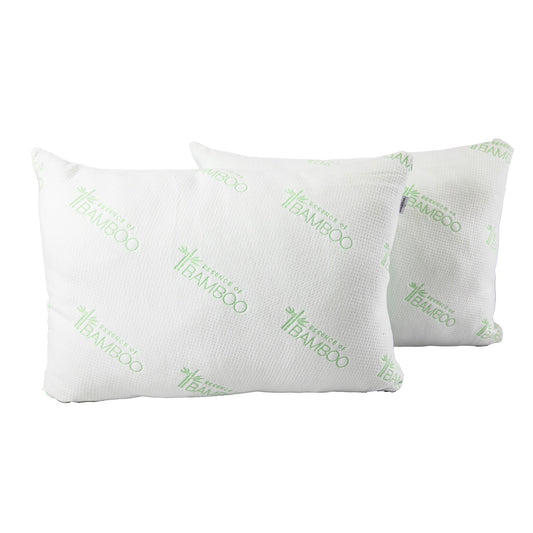 Southern Textiles Bamboo Alternative Down Sleeping Pillow 100% Polyester made from Bamboo and Hypoallergenic Fiber Fill, Standard/Queen or King 2PK