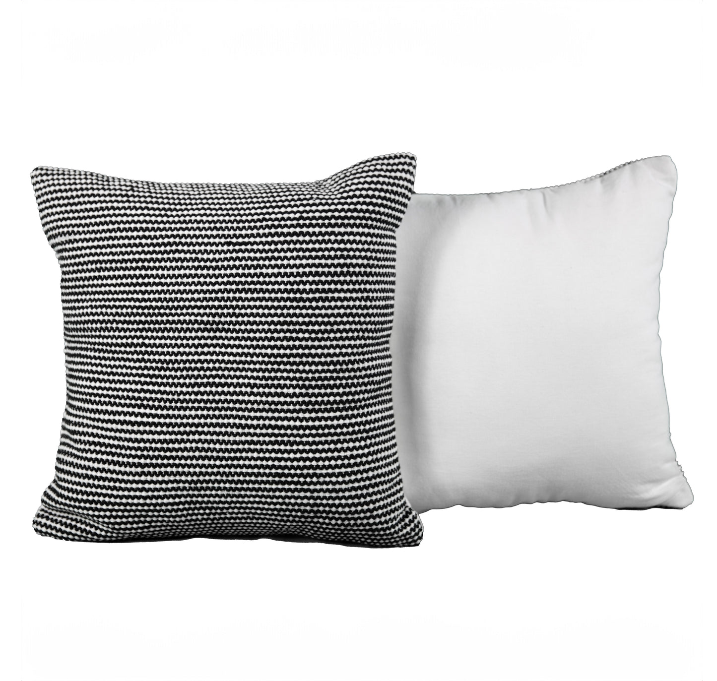 Decorative Throw Pillow Black and White Textured Stuffed Modern Pillows Interior Design-2pk