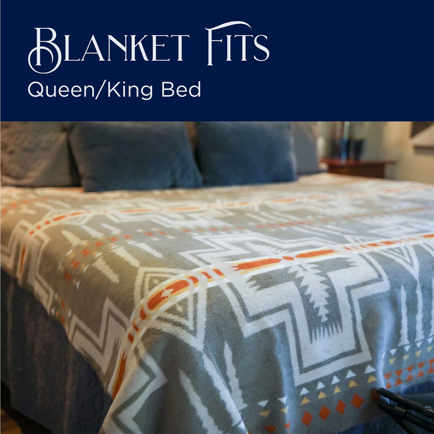 Beacon Blankets Southwestern Agawam Native American Design Premium Thick Plush Cotton Blend Blanket/Throw