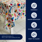 Happy Birthday Tablecloth White Restaurant Quality Polyester Fabric Machine Wash and Dry No Wrinkles No Iron No Stains Made in USA All Sizes