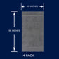 Luxury Bath Towels Set - 30" x 56" - 4 Pack (white or gray)- 100% Long Staple Cotton, Zero-Twist, Pre-Washed & Pre-Shrunk 700GSM Bath Towel Sets