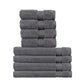 Luxury Hand and Wash White or Gray Towels Set, 8 Pack (4 pcs 20"x30" Hand Towels, 4 pcs 13"x 13" Wash Towels) 100% Long Staple Cotton, Zero-Twist, Pre-Shrunk 700GSM Hand & Wash Towel Set