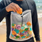 Hands-Free White Mesh String Clamming Scalloping Bag – 16.5" x 13.5" with 30" Adjustable Strap 2 Pack