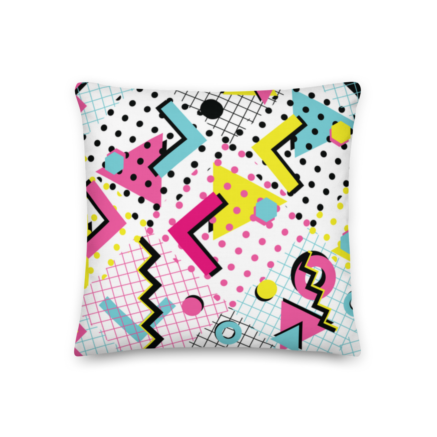 Throwback Retro 70's 80's 90's Retro Premium Throw Pillow