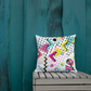 Throwback Retro 70's 80's 90's Retro Premium Throw Pillow