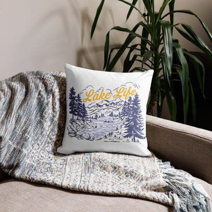 Lake Life Retro Premium Throw Pillow