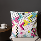 Throwback Retro 70's 80's 90's Retro Premium Throw Pillow