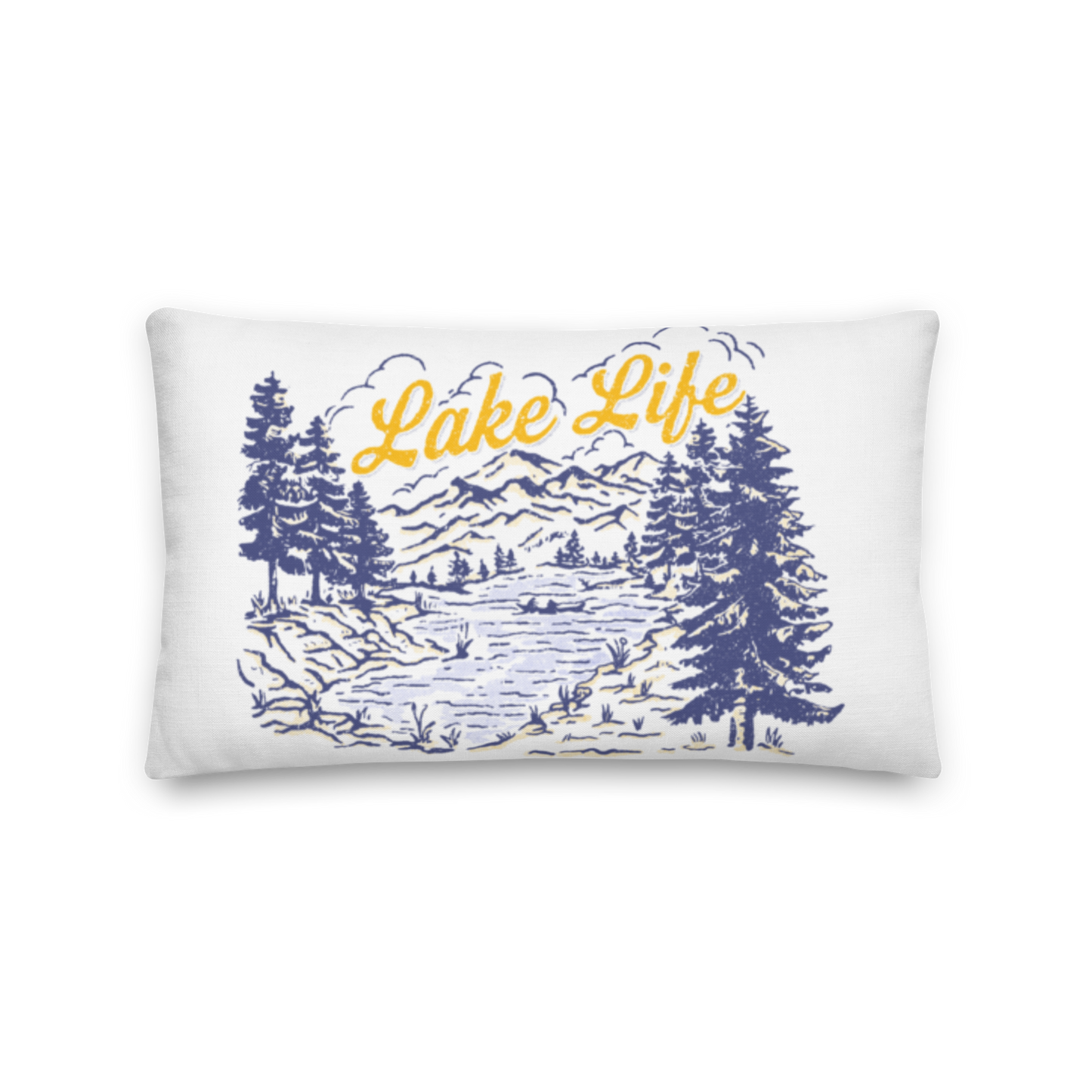 Lake Life Retro Premium Throw Pillow