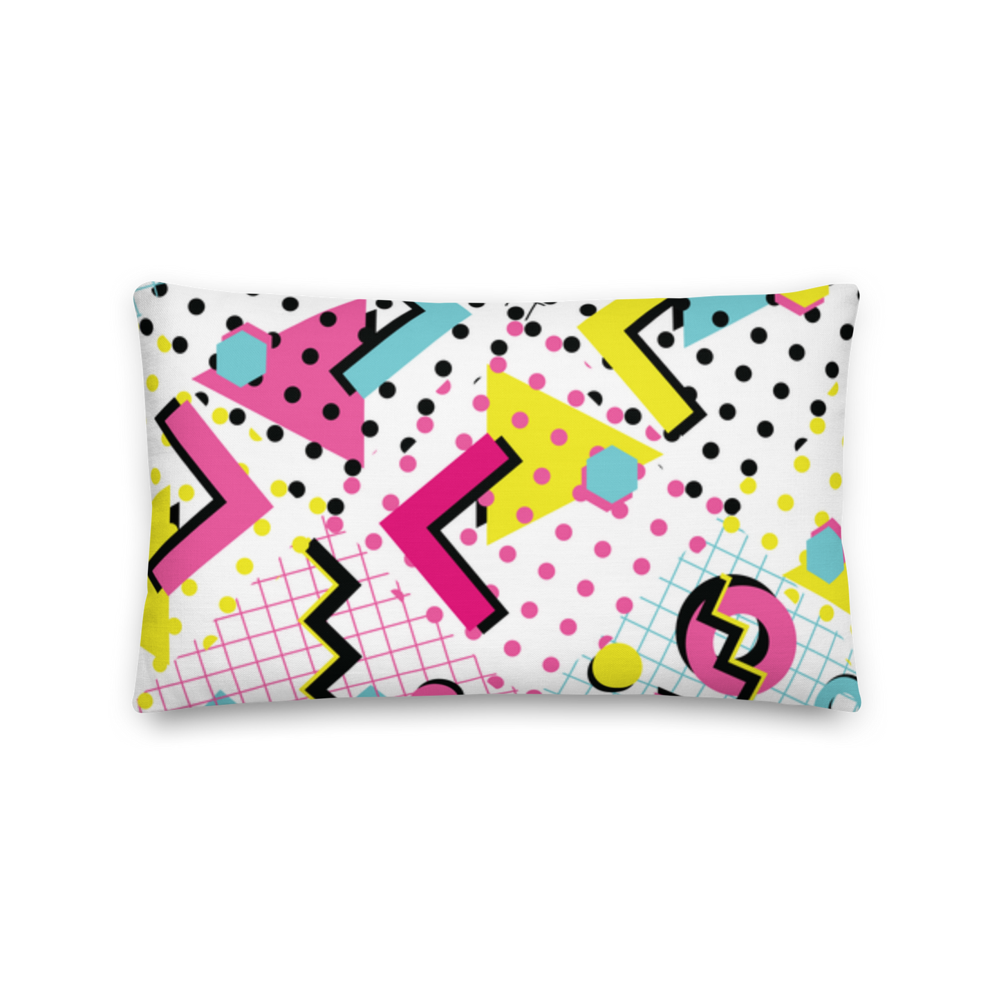 Throwback Retro 70's 80's 90's Retro Premium Throw Pillow