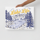 Lake Life Retro Canvas Print for Home Decor