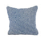 Blue and White Geometric Diamond Textured Decorative Throw Pillow Shell/Stuffed Home Décor 2pk