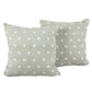 Decorative Throw Pillow Gray with White Stars Stuffed Modern Pillows Interior Design-2pk
