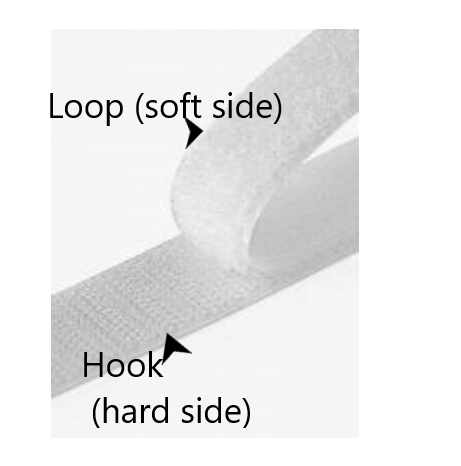 Unnapped Loop Hook and Loop Velcro Fastners (sew on non-adhesive & adhesive ...