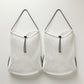 Hands-Free White Mesh String Clamming Scalloping Bag – 16.5" x 13.5" with 30" Adjustable Strap 2 Pack