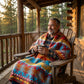 Beacon Blankets Southwestern Wigwam Native American Design Premium Thick Plush Cotton Blend Blanket/Throw