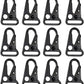 1in Heavy Duty HK Snap Hooks Black Metal Clip Hooks Attach Webbing Belt Clip Keychain Rings Carrying Tools