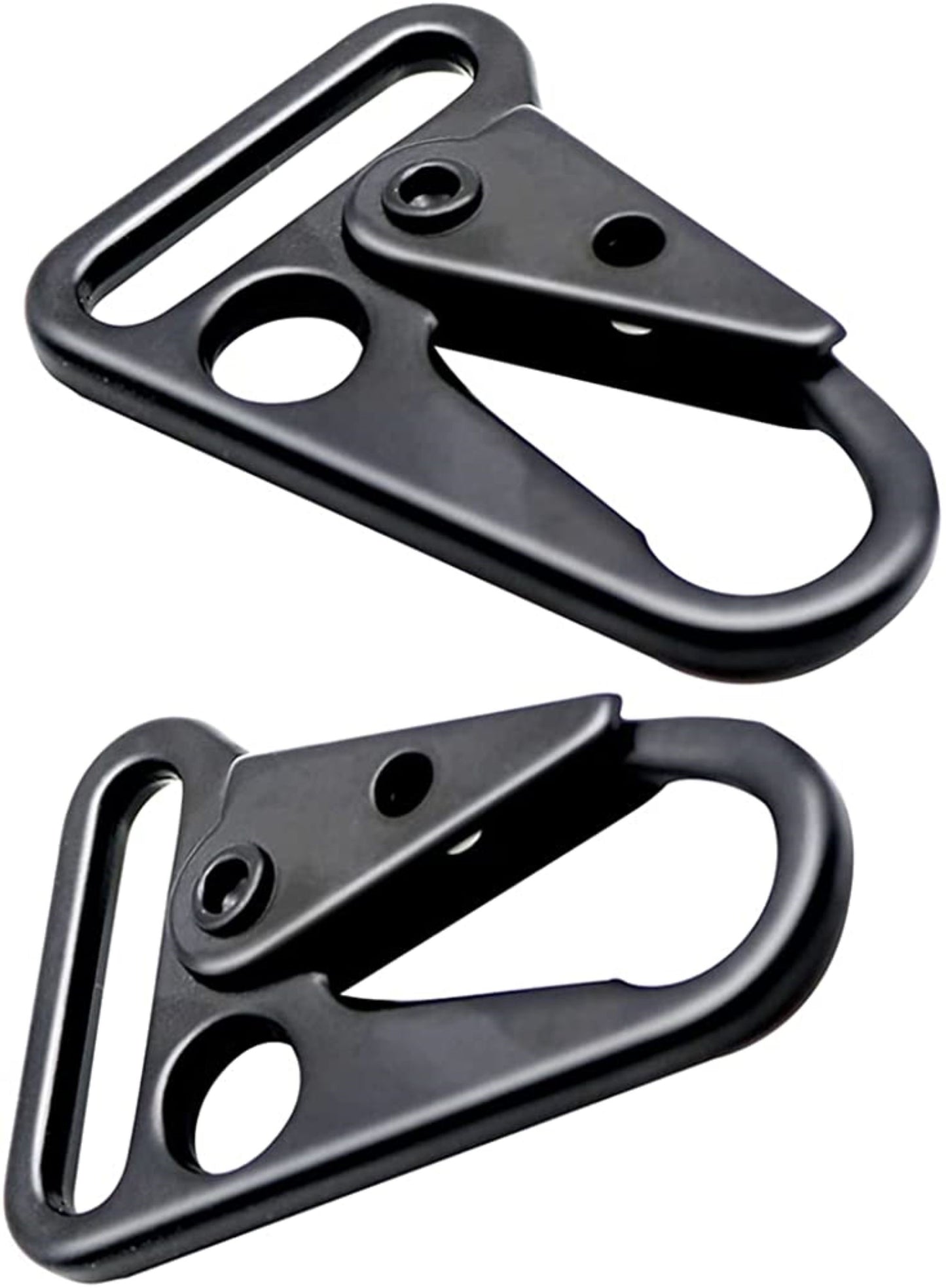 1in Heavy Duty HK Snap Hooks Black Metal Clip Hooks Attach Webbing Belt Clip Keychain Rings Carrying Tools