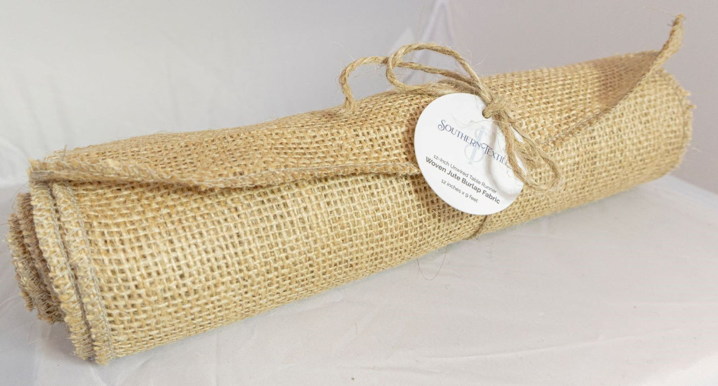 Burlap Natural Jute Table Runners, Rustic Table Décor, Boho Chic, Decor for Weddings, Parties, Birthdays, and Holidays