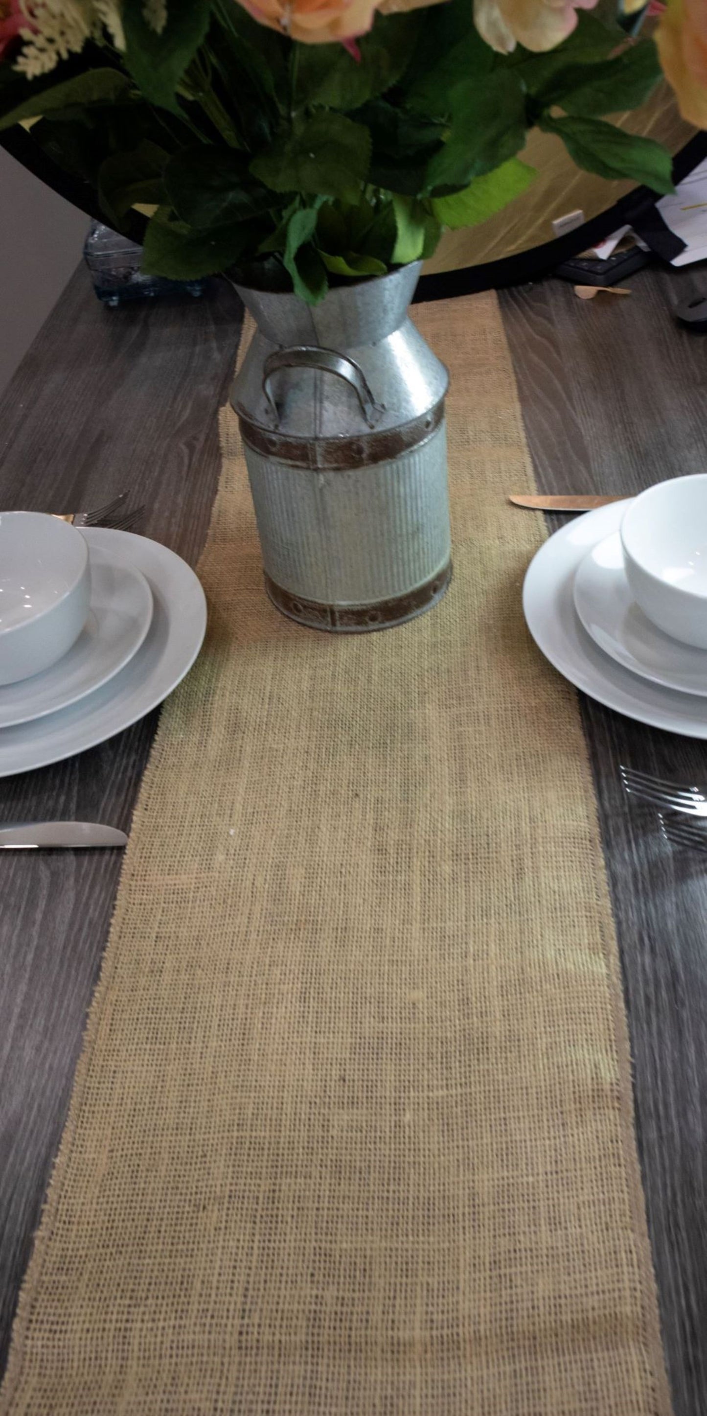 Burlap Natural Jute Table Runners, Rustic Table Décor, Boho Chic, Decor for Weddings, Parties, Birthdays, and Holidays